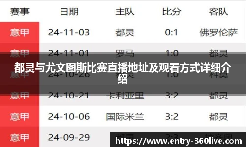 都灵与尤文图斯比赛直播地址及观看方式详细介绍